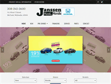 Tablet Screenshot of janssenkoolhonda.com